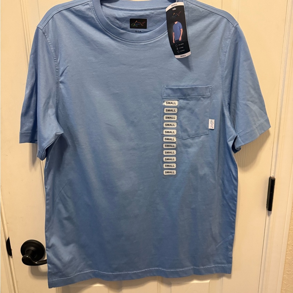 Greg Norman Collection Light Blue Short Sleeve Tee - Picture 1 of 4